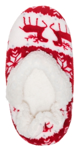 Preview: Aurora Borealis Hüttenslipper mit Rentiermotiv