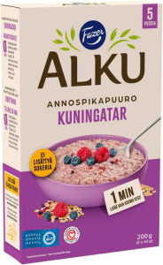 Fazer Alku Kuningatar annospikapuuro Königinnen-Instant-Haferflocken mit Beeren