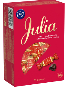 Fazer Julia Schokoladenkonfekt mit Marmeladenfüllung