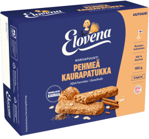 Elovena Pehmeä Kaurapatukka Korvapuusti Weicher Haferflockenriegel Zimtschnecken