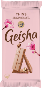 Karl Fazer Thins Geisha - Milchschokolade mit Haselnuss-Nougat