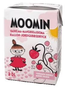 Refresco Moomin Vadelma-Mansikkajuoma Himbeer-Erdbeersaft