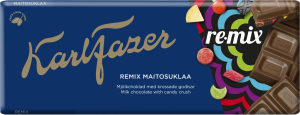 Karl Fazer Re-Mix Maitosuklaa Milchschokolade mit Bonbon-Crush