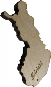 Magnetpin Finnlandkarte Holz