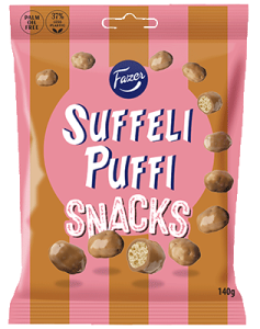 Fazer Suffeli Puffi Snacks Mais-Kugeln