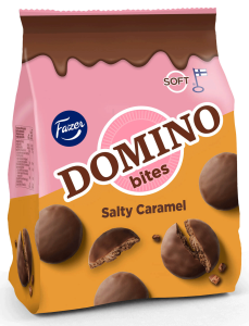 Fazer Domino Bites Salty Caramel herkuttelukeksi Kekse mit salzigem Karamell