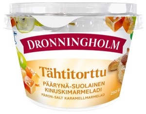 Dronningholm Tähtitorttu Päärynä-suolainen kinuskimarmeladi Birne-Salzkaramell Konfitüre