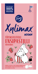 Fazer Xylimax Moomin Mansikka Xylitol Erdbeer-Pastillen