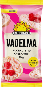 Linkosuo Kuorrutettu Vadelma Kaurapuffi Haferpuffscheiben Himbeere