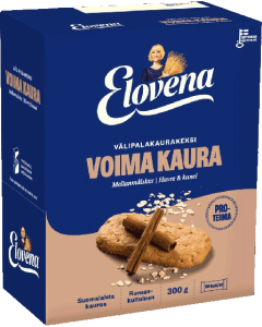 Elovena Välipalakeksi kauraa Kanelinen Voima Kaura Hafer-Zimt Kekse