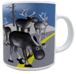 Kahvimuki Kaffeebecher Rentier 
